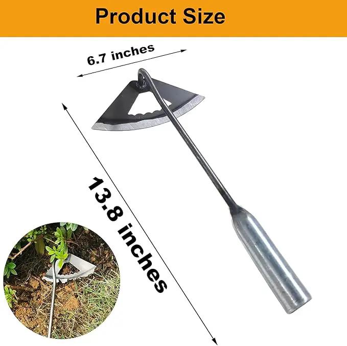 Garden Tools Hollow Hoe, All-Steel Hardened Hollow Hoe, Sharp Garden Edger Weeder, Durable Gardening Hoe Hand Tool Weed Puller Accessories for Backyard Weeding, Soil Loosening, Farm Planting (2PCS) by GreenHaven Gardens