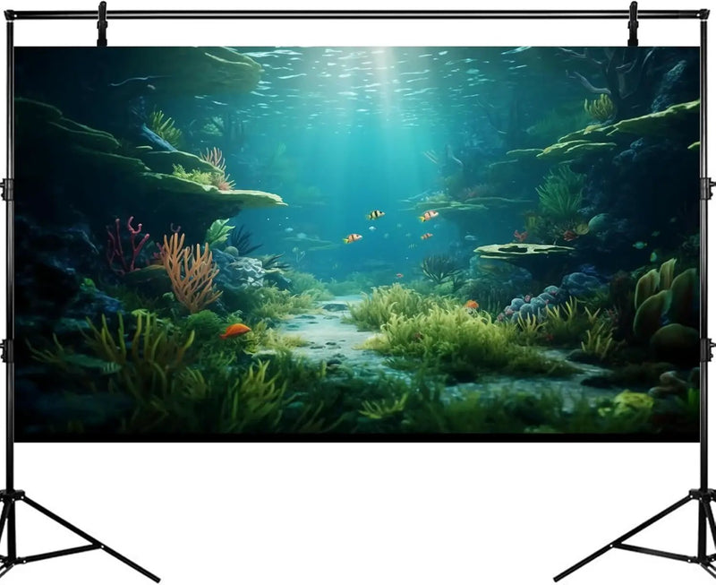 Ocean Floor Fish Tank Background Under The Sea Coral Reef Aquarium Background Underwater Aquatic Plants Corals Rock Cave Terrarium Backgrounds Tropical Fish Ocean Aquarium Backgrounds Decors 72x18in by GreenHaven Gardens