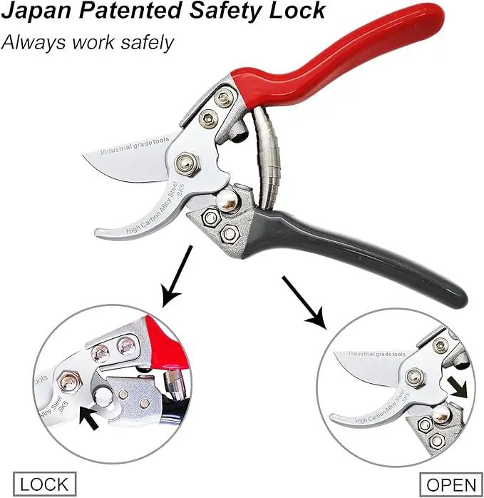 TONMA Pruning Shears [Made in Japan] Professional 7.5 Inch Premium Plant Garden Scissors Secateurs with Ergonomic Handle, Bypass Hand Pruners Branch Gardening Clippers for Plants by GreenHaven Gardens