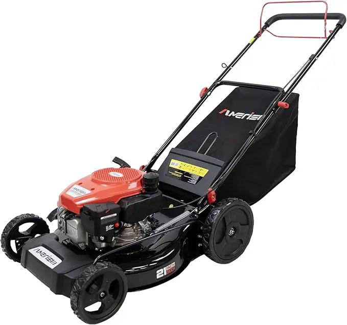 Self Propelled Gas Lawn Mower, 21" with 170cc 4-Cycle OHV Engine 3-in-1 RWD Self-Propelled Lawn Mower (AV8621S1) by GreenHaven Gardens