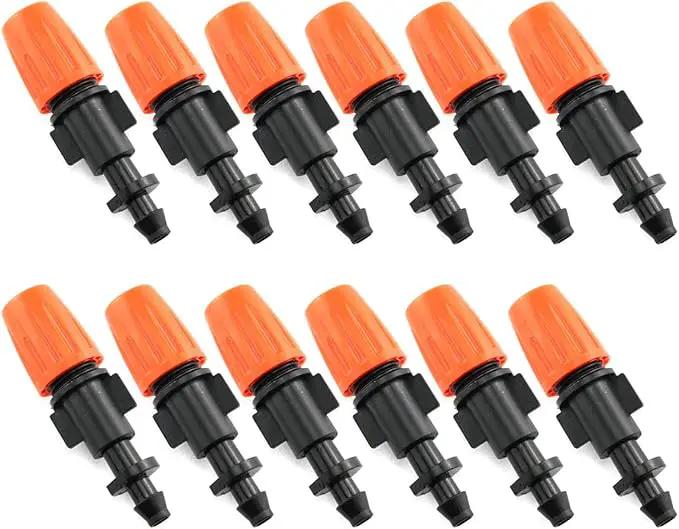 E-outstanding Micro Flow Dripper 12PCS Micro Spray Adjustable Garden Sprinkler Head Atomizers Sprinklers Drip Irrigation Misting Nozzles by GreenHaven Gardens