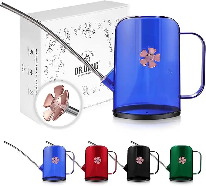 Watering Can Indoor for House Plants Small Watering cans with Long Spout Flower Model Sprinkler Head 1.2L (Blue, 1.2L) by GreenHaven Gardens