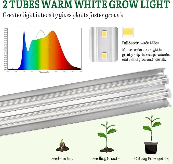 [Upgraded 1020 Size] Soligt Seed Starter Kit with Grow Light and Heat Mat - Strong Seed Starter Tray, 7" Humidity Dome and Grow Light Stand for Seed Starting, Seedling Germinating & Plant Propagating by GreenHaven Gardens