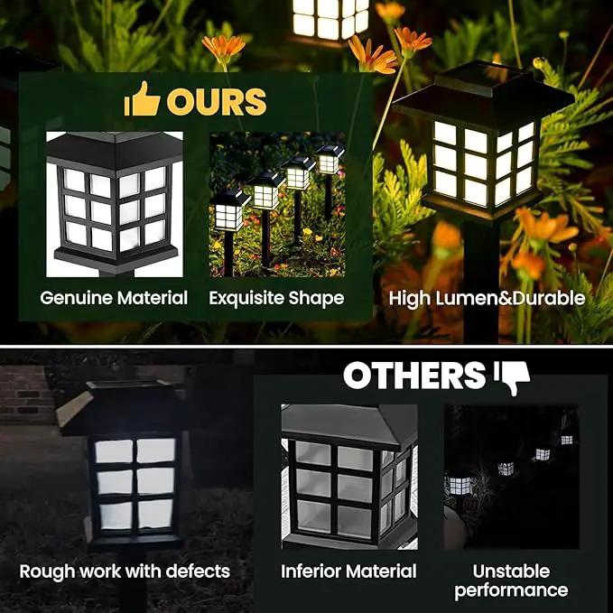 GIGALUMI Solar Outdoor Lights，10 Pack LED Solar Lights Outdoor Waterproof, Solar Walkway Lights Maintain 10 Hours of Lighting for Your Garden, Landscape, Path, Yard, Patio, Driveway by GreenHaven Gardens