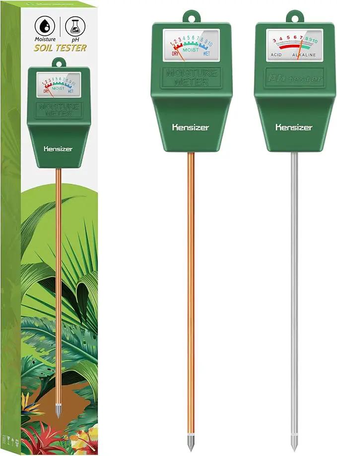 Kensizer Soil Tester, Soil Moisture/pH Meter, Gardening Farm Lawn Test Kit Tool, Digital Plant Probe, Water Hydrometer for Indoor Outdoor, No Battery Required by GreenHaven Gardens