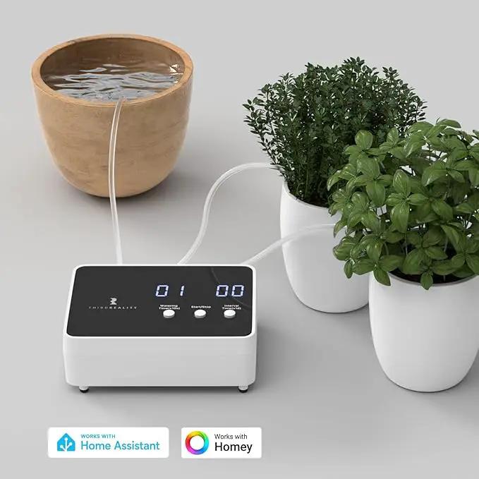 THIRDREALITY Zigbee Smart Watering Kit for Potted Plants, Indoor Plant Watering System, Hub Required, Compatible with Echo Devices with Zigbee Hub Built-in, Home Assistant, SmartThings, Hubitat, Homey by GreenHaven Gardens