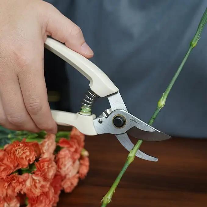 BUGUI Pruning Shears Garden Shears - Premium Alloy Steel Bypass Pruner, Precision-ground Blades, Heavy Duty Gardening Tools, 7" (H101) by GreenHaven Gardens