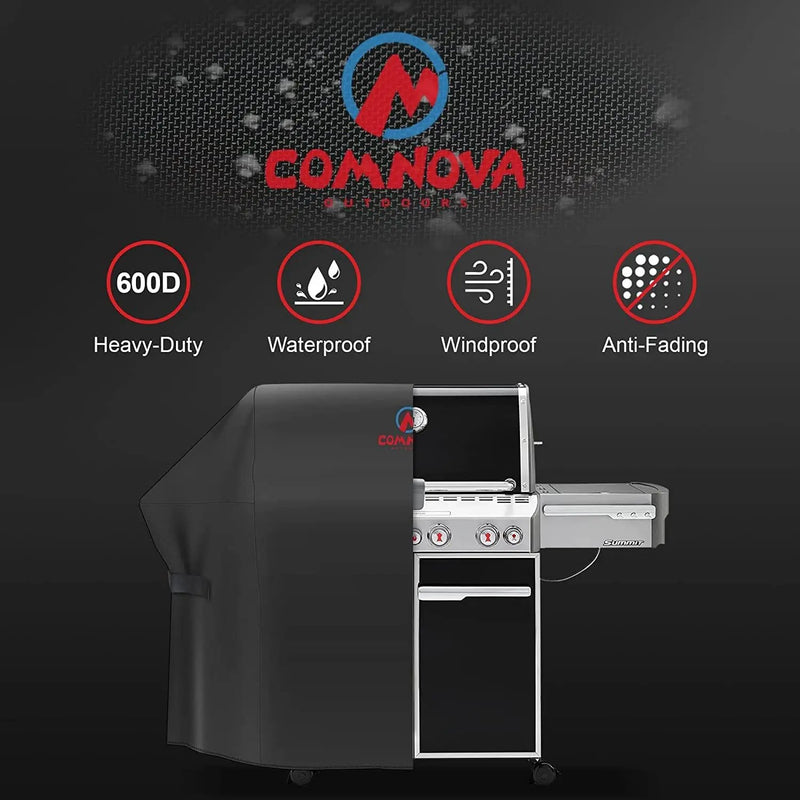 Comnova Grill Cover 82 Inch - 600D BBQ Cover for Outdoor Grill Heavy Duty and Waterproof, Large Barbecue Gas Grill Covers for Weber, Char-Broil, Nexgrill, Monument, Dyna-glo, Brinkmann and More by GreenHaven Gardens