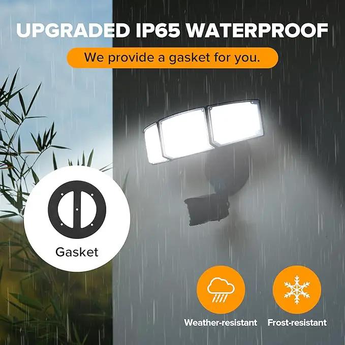 LUTEC 72W 7500LM LED Security Lights Motion Sensor Light Outdoor, 5000K Daylight, IP65 Waterproof, Dusk to Dawn, 3-Head Motion Detected Flood Light for Garage, Yard, Porch(Black) by GreenHaven Gardens