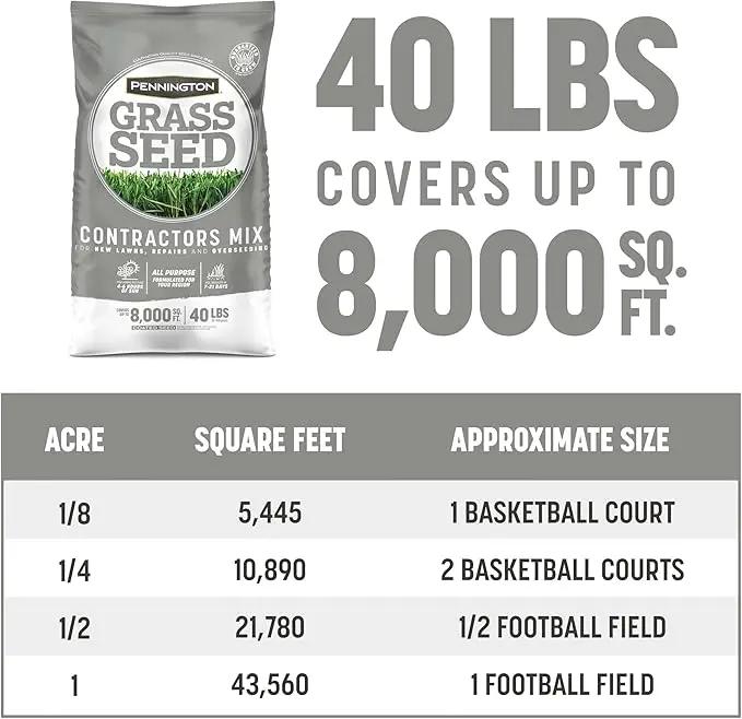 Pennington Contractors Grass Seed Mix Northern Mix 40 lb by GreenHaven Gardens