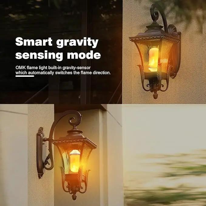 OMK Flame Light Bulbs, Christmas Decorations Flame Bulb, LED Flame Effect Fire Light Bulbs, for Porch Yard Bedroom Hotel Bar Pary Holiday Gifts by GreenHaven Gardens