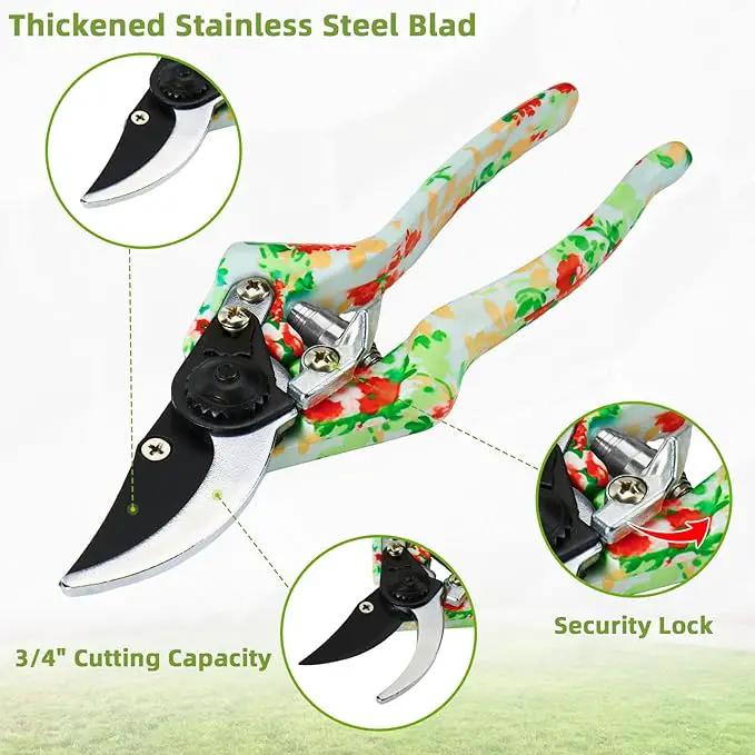 Garden Tools Set WANCHI 10 Piece Heavy Duty Floral Garden Tool Set Gardening Gifts for Women Men Birthday Rust-Proof Aluminum Garden Hand Tools Gardening Kit with Tote Bag Apron Glove by GreenHaven Gardens