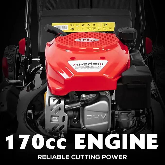 Self Propelled Gas Lawn Mower, 21" with 170cc 4-Cycle OHV Engine 3-in-1 RWD Self-Propelled Lawn Mower (AV8621S1) by GreenHaven Gardens