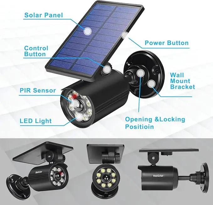 Solar Motion Lights Outdoor IP67 Waterproof Security Flood Lights 1800LM 3600mAh for Garage, Driveway, Path, Patio, Front Door, Landscape 4 Pack by GreenHaven Gardens