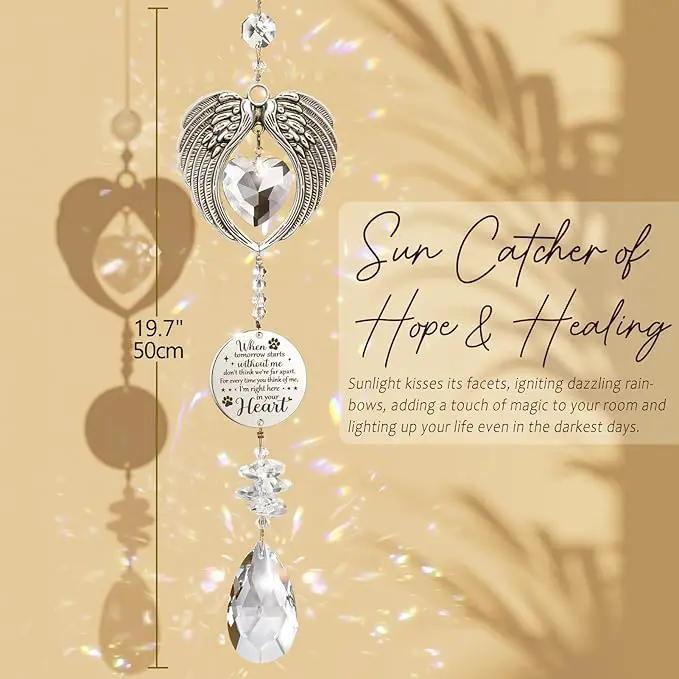 Dog Memorial Gifts for Loss of Dog Sympathy Gifts, Pet Memorial Gifts for Dogs Cats, Pet Memorial Crystal Suncatcher, Thoughtful Cat Dog Bereavement Gifts Dog Remembrance Gift for Pet Loss Condolence by GreenHaven Gardens