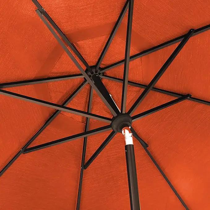 EliteShade USA 10-Year-Non-Fading 9Ft Market Umbrella Patio Umbrella Outdoor Table Umbrella with Ventilation, Rust by GreenHaven Gardens
