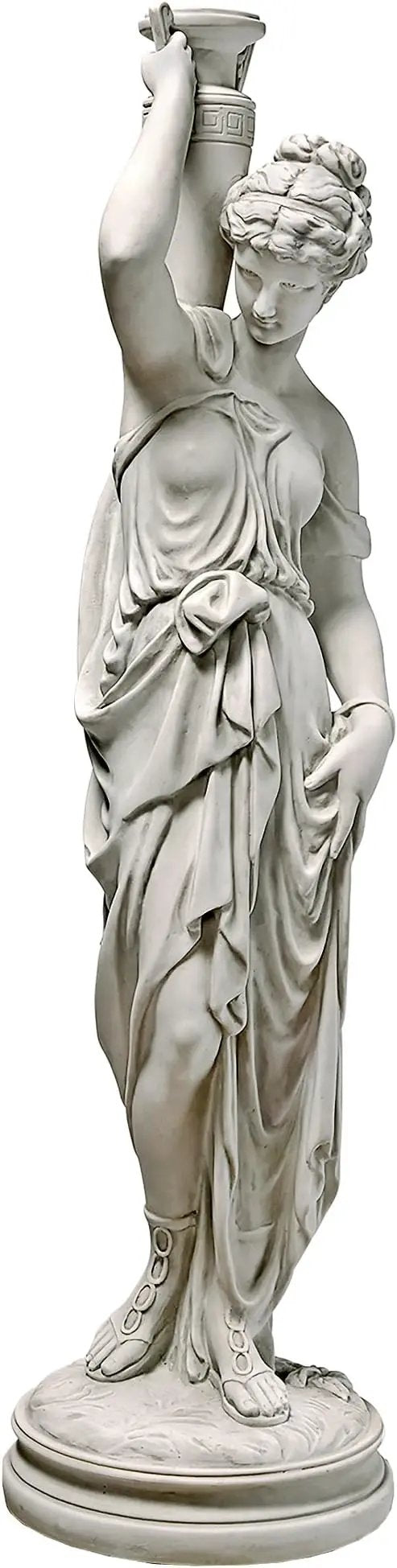 Design Toscano Dione the Divine Greek Water Woman Indoor/Outdoor Garden Statue, Grande, 38 inches tall, Cast Stone Resin, Antique Stone Finish by GreenHaven Gardens