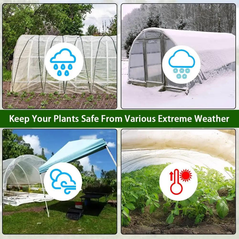 6 mil Greenhouse Plastic Film Sheeting Cover 16 x 26 Ft UV Resistant Clear Polyethylene Film Green House Hoop Farm Plastic Cover for Gardening, Farming, Agriculture by GreenHaven Gardens