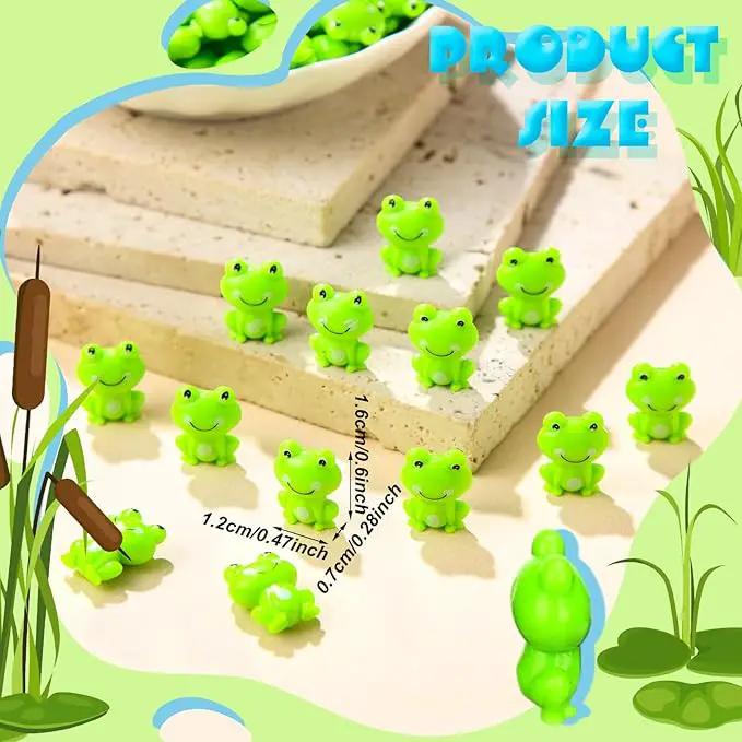 200 Pcs Mini Frog Garden Decor Green Frog Figurines Tiny Frogs Bulk Plastic Frogs Little Frogs for Fairy Moss Landscape DIY Craft Accessories Home Ornament Dollhouse (Classic Style) by GreenHaven Gardens