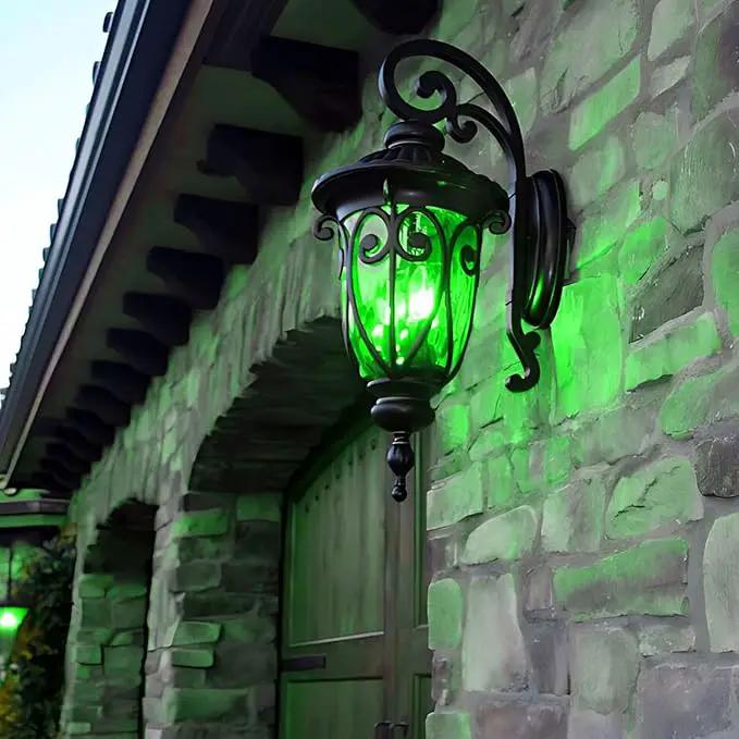 Hompavo 【Upgraded LED Flame Light Bulbs, 3 Modes Flickering Light Bulbs, E12 Chandelier Base Candle Fire Light Bulb for Halloween Christmas Party Porch Indoor & Outdoor Home Decoration, Green 6 Pack by GreenHaven Gardens