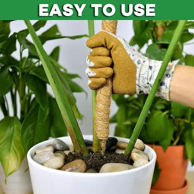 2 Pack Moss pole - 46 Inch Moss Pole Indoor - Monstera Plant Support - Plant Stakes for Indoor Plants - Plant Stiks support Tall - Moss Pole for Climbing Plants support - Monstera Pot - Moss Poles by GreenHaven Gardens