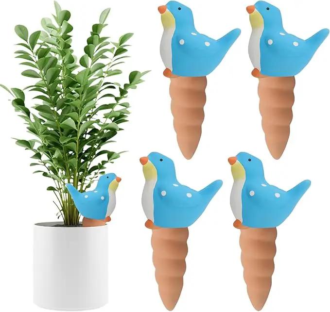 4Pcs Plant Watering Globes, Kalolary Bird Shape Self Watering Spikes Terracotta Drip Water Stakes Irrigation Watering Bulbs for Pot, Indoor, Outdoor, Vacation by GreenHaven Gardens