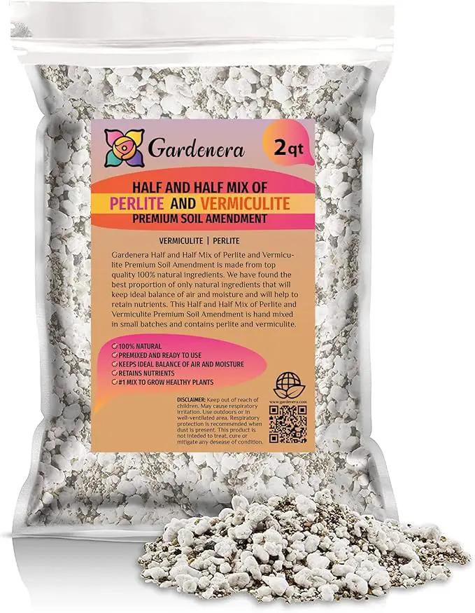 Premium Soil Amendment - Enhance Plant Health with The Ideal Blend of Perlite and Vermiculite - 2 Quart by GreenHaven Gardens