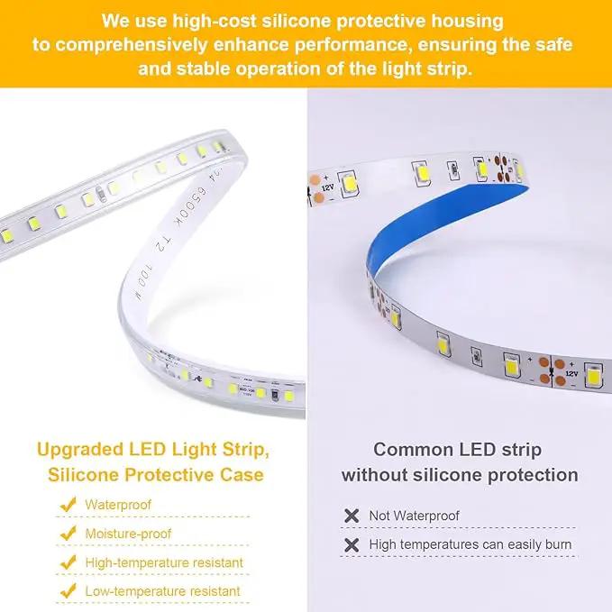 AIMENGTE LED Strip Lights Outdoor Waterproof, 600 LEDs, 6500K Cool White, 16.4ft LED Rope Lights for Bedroom, Kitchen, Garden, Patio, Indoor Christmas Decoration, AC 110V by GreenHaven Gardens