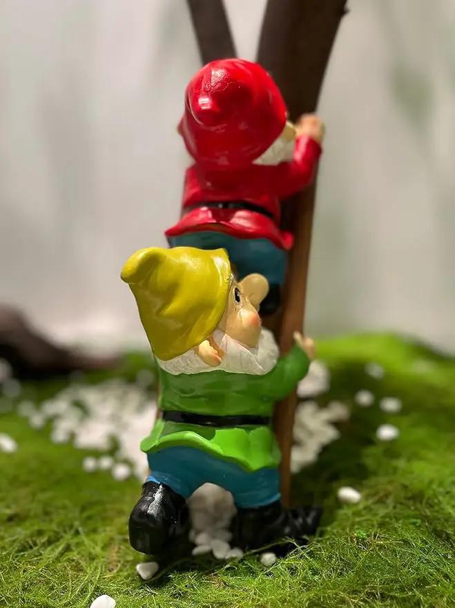 10.5'' Funny Garden Gnomes Statues, Weather-Proof Large Resin Outdoor Decor Garden Sculptures Cute Yard Decorations,Ideal Ornament for Outside Pond Pool Patio Front Porch Backyard by GreenHaven Gardens