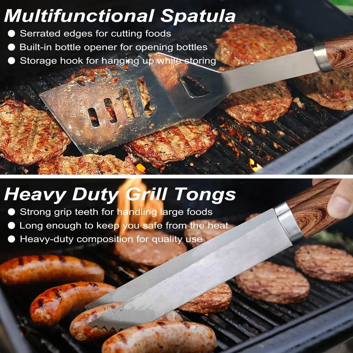 POLIGO 22PCS Heavy Duty BBQ Grill Accessories Set, Non-Slip Grill Tools for Outdoor Grill Set Thicker Stainless Steel Grill Utensils Set, Deluxe Grilling Tools Set in Aluminum Case Ideal Gifts for Men by GreenHaven Gardens