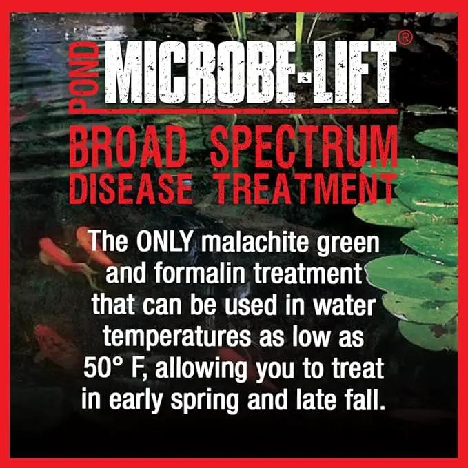 MICROBE-LIFT BSDT16 Broad Spectrum Disease Treatment for Ponds and Outdoor Water Garden, Safe for Live Koi Fish, Goldfish, Plants, and Decor, 16 Ounces by GreenHaven Gardens