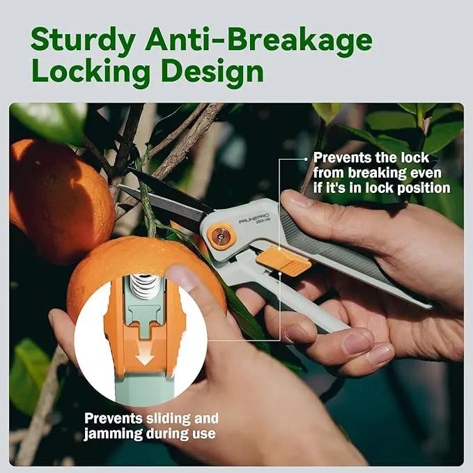 PrunePro Pruning Shears Gardening Scissors Set Professional Hand Pruner Sharp Stainless Steel Blade Garden Scissors Plant Flower Garden Clipper by GreenHaven Gardens