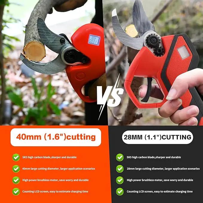 Pole Electric Pruning Shears with Portable Bag.Pole 1.6Inch(4CM) Electric Pruner for Tree Trimming Pole Tree Trimmer with 2Pcs 2000mAh Batteries(Jovant) by GreenHaven Gardens