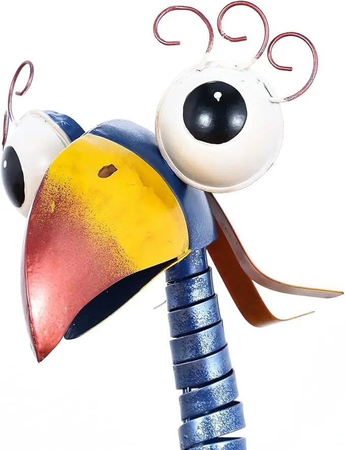Tooarts Metal Garden Bird Statue Standing Animal Backyard Ornaments Outdoor Sculpture for Lawn Patio Art Decoration by GreenHaven Gardens