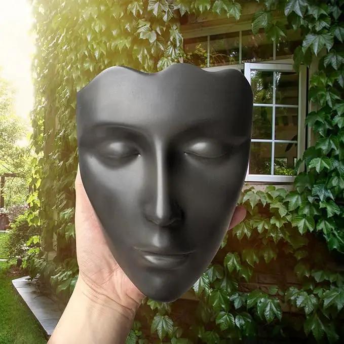 Face Vase,Ceramic Female Form Vase,Modern Sculpture Planter Pot,Human Face Dried Flower Shaped Vase,Wall Hanging Plant Pot for Home Decor Centerpieces, Office or Outdoor Hanging Decor by GreenHaven Gardens