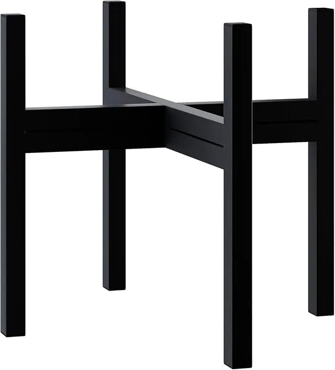 FaithLand Mid Century Plant Stand Indoor Outdoor (EXCLUDING 12" Plant Pot) , Hold Up to 12 Inch Planter, Metal Planter Stand, Potted Plant Holder, Black - Fits Snake Plant - Upgraded Design. by GreenHaven Gardens