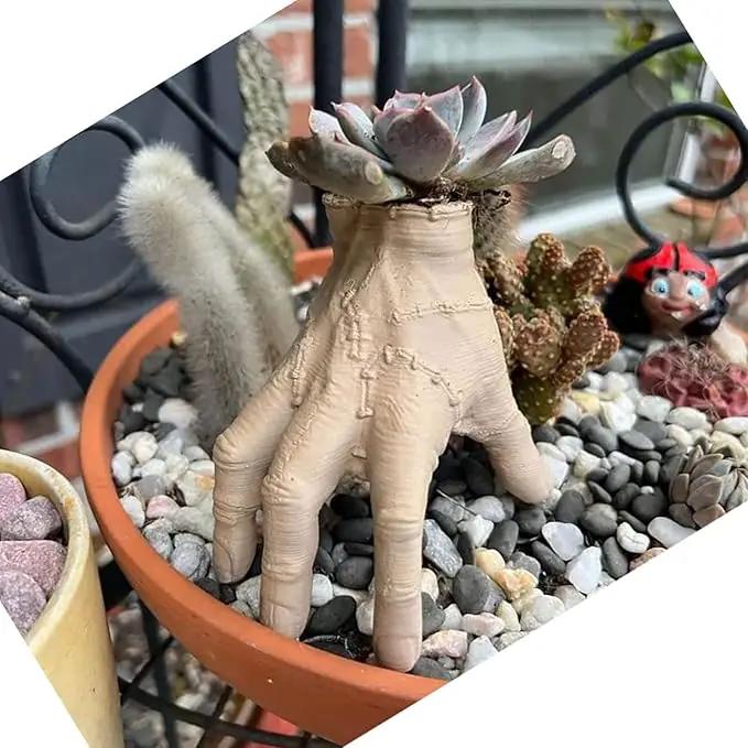 TAYASH Funny Horror Hand Concrete Flower Pot, Spooky Succulent Planter, Outdoor Garden Decor, Halloween Home Decor, Housewarming Gift by GreenHaven Gardens