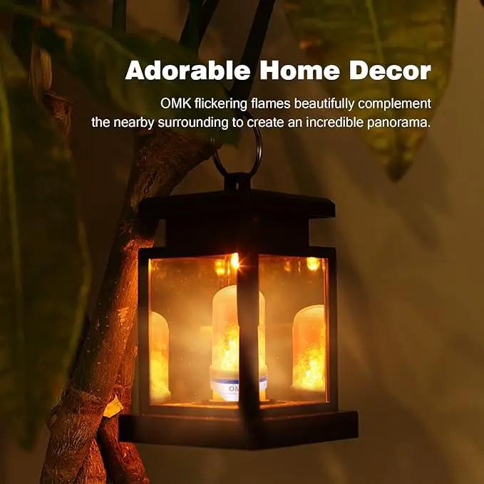 OMK Flame Light Bulbs, Christmas Decorations Flame Bulb, LED Flame Effect Fire Light Bulbs, for Porch Yard Bedroom Hotel Bar Pary Holiday Gifts by GreenHaven Gardens