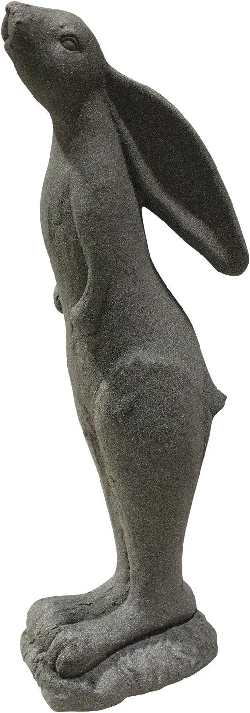EMSCO Group Whimsical Rabbit Statue – Natural Granite Appearance – Made of Resin – Lightweight – 29” Height by GreenHaven Gardens