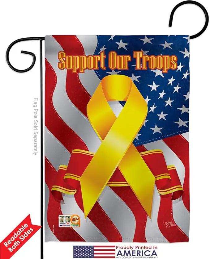 Breeze Decor GP108057-BOAF Marine Corps Americana Military Decorative Vertical Pack, Garden Flag 13"x 18.5", Thick Fabric by GreenHaven Gardens