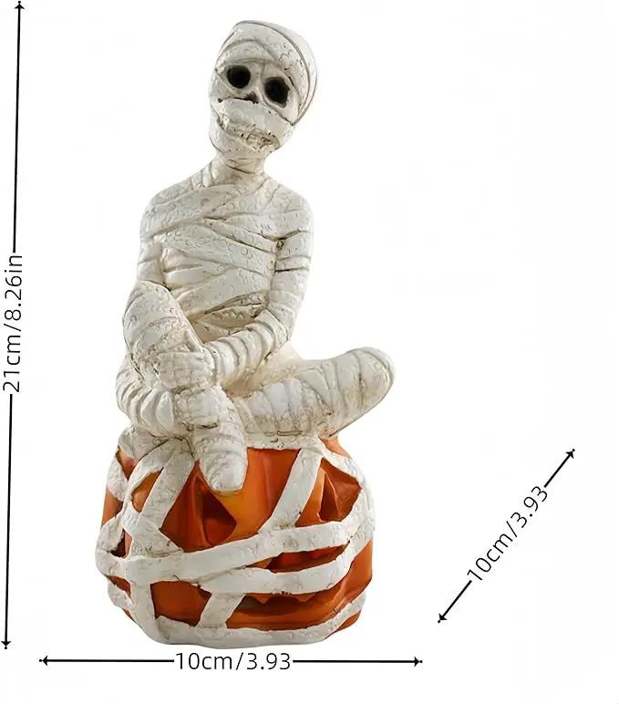 Halloween Decoration Solar Garden Statue Skeleton Spooky Hands Mummy Pumpkin Outdoor Figurines Lighted Lawn Yard Patio Porch Ornament Gift by GreenHaven Gardens