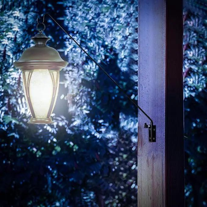 ERYTLLY Extended Reach Deck Hook Wall Pole Wall Mounted, Extensible and Adjustable 28 inch to 43 inch Bracket for Hanging Bird Feeder,Plants,Wind Chimes,Lanterns by GreenHaven Gardens