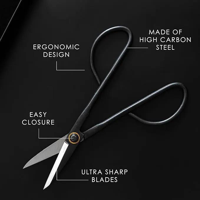 Professional Bonsai Slim Scissors | Pruning Shears for Trimming Plants | Japanese Gardening, Bonsai Tools | Garden Scissors by GreenHaven Gardens