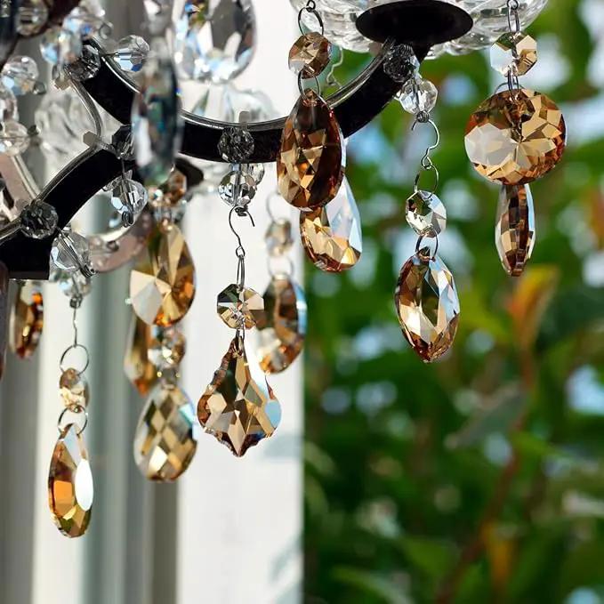 12pcs Hanging Glass Crystals Prism for Windows, Chandelier Decoration, Rainbow Maker Suncatcher by GreenHaven Gardens