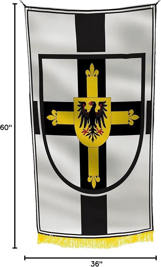 Teutonic Order Grand Master Historical Replica 3x5 feet Flag Banner Vivid Color Double Stitched Brass Grommets by GreenHaven Gardens