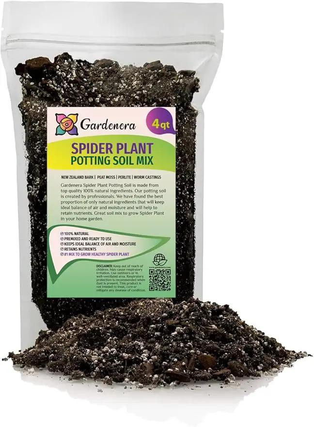 Premium Spider Plant Potting Soil Mix - (4 Quart Bag) by GreenHaven Gardens