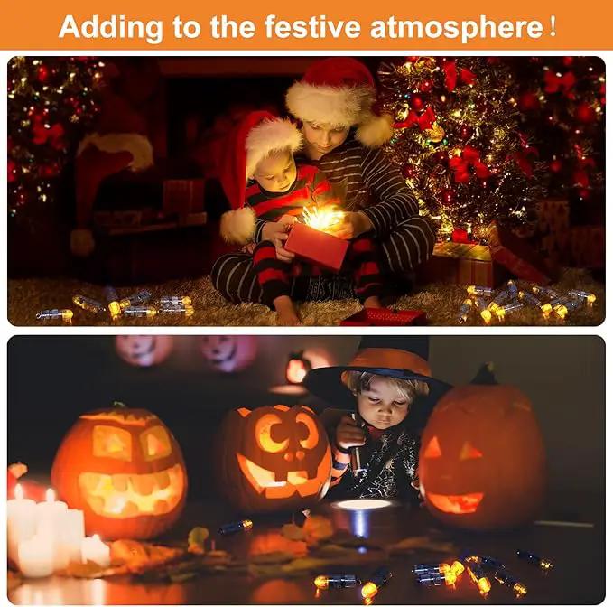 SumDirect Pack of 100 LED Mini Non-Blinking Lights for Paper Lanterns Balloons Floral Wedding Halloween Christmas Party Decoration Centerpieces (100, Orange Yellow) by GreenHaven Gardens