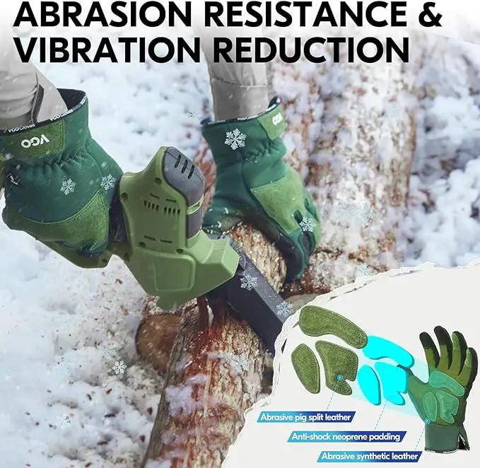 Vgo... Winter Gardening Gloves Women,Safety Work Gloves, Puncture-proof,Thornproof,Touchscreen(1 Pair,M,Green,SL7471FLWP) by GreenHaven Gardens