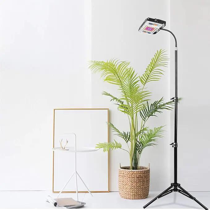 LBW Grow Light with Stand, Full Spectrum 150W LED Floor Plant Light for Indoor Plants, Grow Lamp with On/Off Switch, Adjustable Tripod Stand 15-48 inches by GreenHaven Gardens