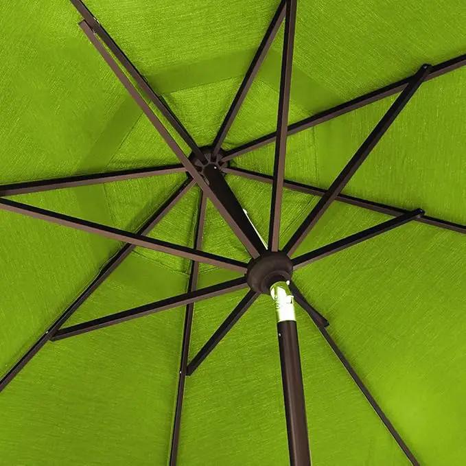 EliteShade USA 10-Year-Non-Fading 9Ft Market Umbrella Patio Umbrella Outdoor Table Umbrella with Ventilation, Macaw Green by GreenHaven Gardens